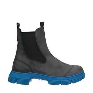 GANNI Blue Cleated Low Black Chelsea Boot size 8/38